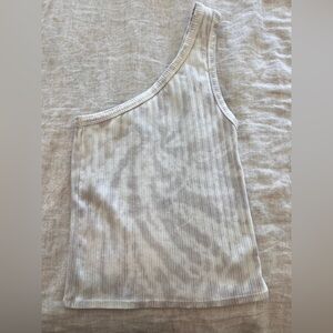 American Eagle Outfitters Ribbed One-Shoulder Tank Tie-dyed